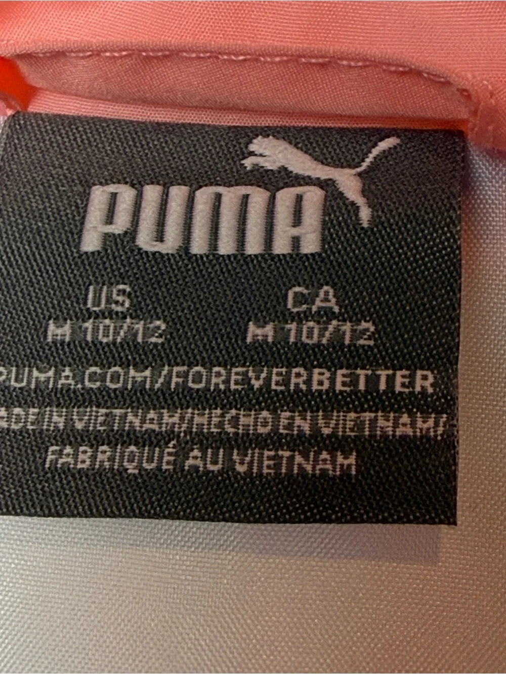 Puma Girls M 10/12 Y2K Puffer Vest Pink Blue Colorblock Streetwear Jacket